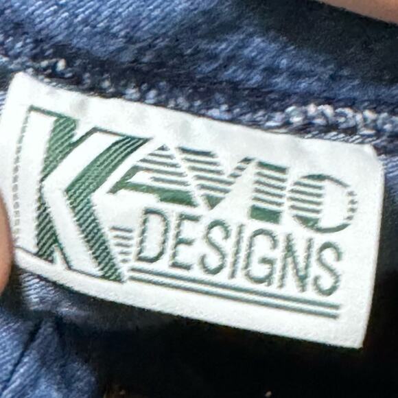 Vintage 90s Denim Long Sleeve Shirt Western Cowgirl Plus Size Gold Studs Buttons - Picture 8 of 8